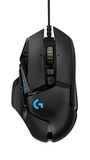 Logitech G502 HERO Gamingmus med 16000 DPI og RGB-belysning - Sort