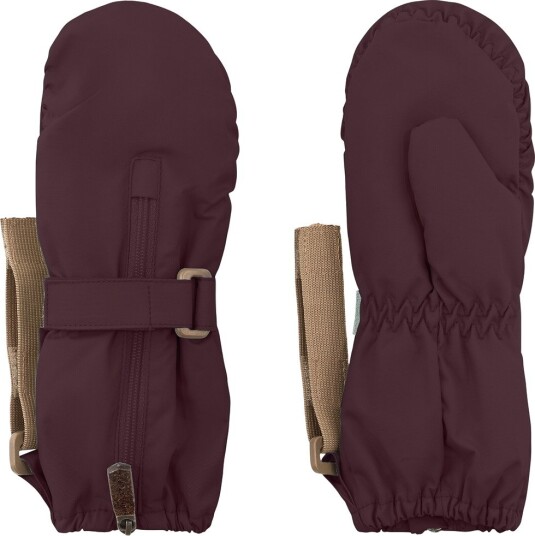 MINI A TURE Matcesar Fleece Lined Mittens Burgundy 12/18M MINI A TURE Matcesar Fleece Lined Mittens Burgundy 12/18M