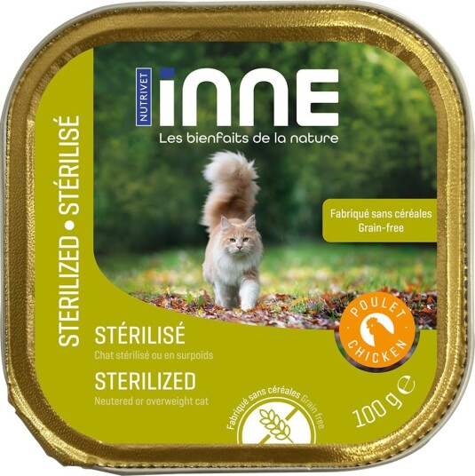 Nutrivet Våtfôr Inne Cat Sterilised Kylling 16 X 100 G 16 X 100 G