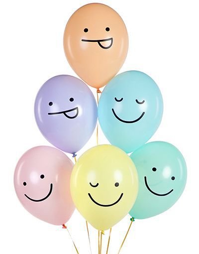6 stk 30 cm Ballonger Smilefjes Ballongbukett