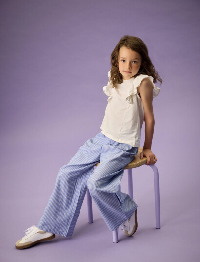 Creamie Pants Woven Stripe Blue 98 Creamie Pants Woven Stripe Blue 98