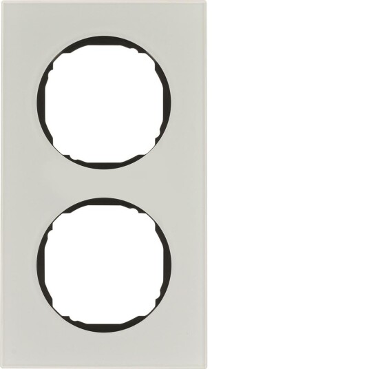 Hager 10122609 Dekkramme R.8 Glass Hvit 2 Rom