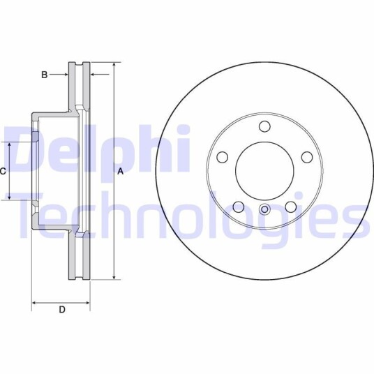 Bremseskive DELPHI BG9145C Bremseskive DELPHI BG9145C