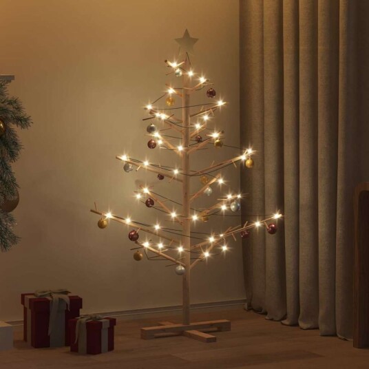  Trekjuletrær med stativ Naturlig 125 cm Heltre furu
