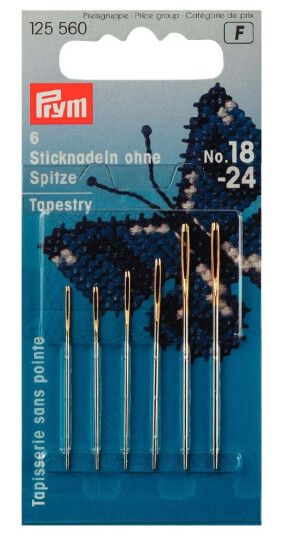 Broderinåler med rund spiss No.18-24 5 stk.