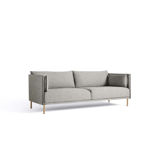 Hay Silhouette Sofa 3 Seater Ruskin 33/Black Piping/Oak