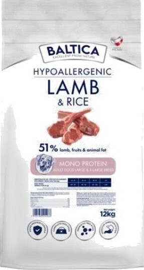 Baltic Agro Hypoallergen Baltica Nutraceutic & Ris L Xl Lam 12 kg Baltic Agro Hypoallergen Baltica Nutraceutic & Ris L Xl Lam 12 kg