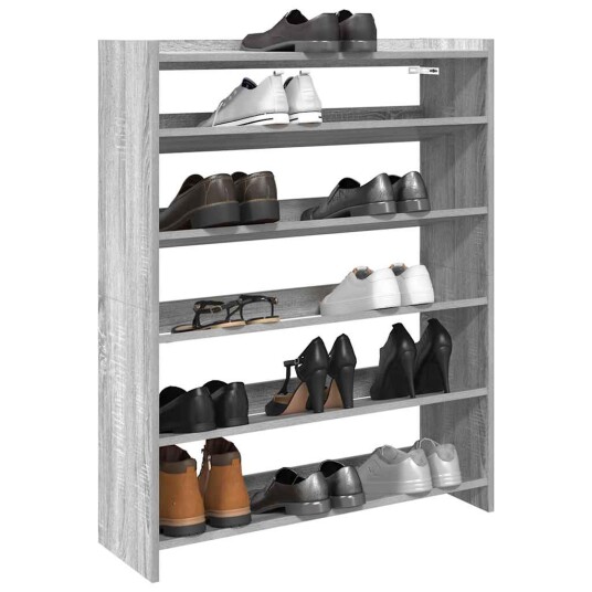 Skohylle grå sonoma 80x25x100 cm konstruert tre 8721158649324 Skohylle grå sonoma 80x25x100 cm konstruert tre 8721158649324