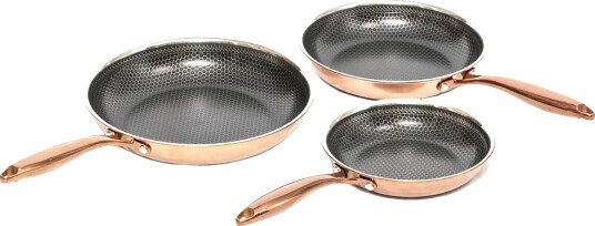 Hâws Santo Frying Pan 20+24+28Cm Hybrid Coating - Gold - ONE SIZE Hâws Santo Frying Pan 20+24+28Cm Hybrid Coating - Gold - ONE SIZE