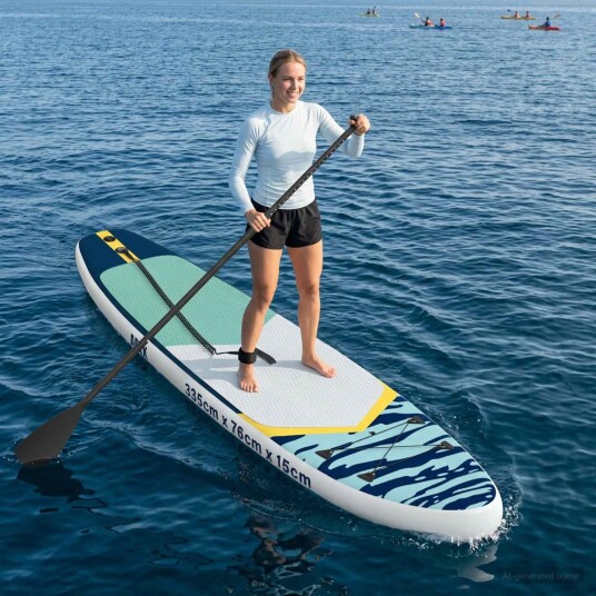 Oppblåsbar Stand Up Paddle Board APEX 335 x 76 x 15 cm Blå for Oppblåsbar Stand Up Paddle Board APEX 335 x 76 x 15 cm Blå for