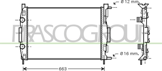 PRASCO RN032R007 Radiator motorkjøling