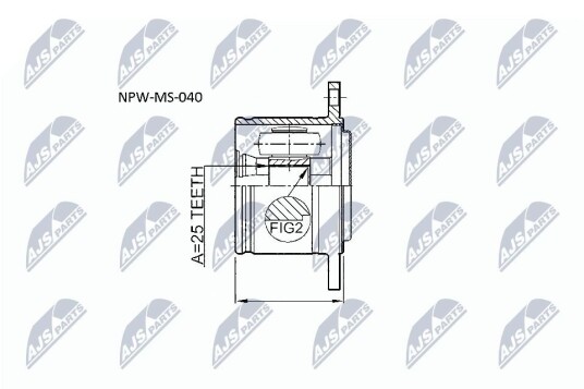 Nty Drivknute drivaksel NTY NPW MS 040