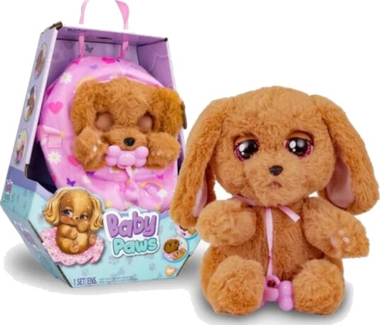 Baby Paws Maggie the Cocker kosebamse med smokk og veske med lyd