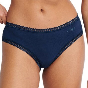 Sloggi Truser 3P GO Crush Hipster Briefs Svart/Blå bomull Medium Dame Sloggi Truser 3P GO Crush Hipster Briefs Svart/Blå bomull Medium Dame