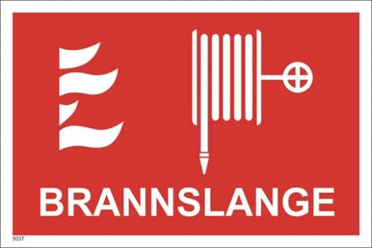 Brannslange 30x20 cm Alu-plate