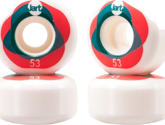 Skateboardhjul Jart Twister 101 A 4pk 53 mm hvit rød grønn