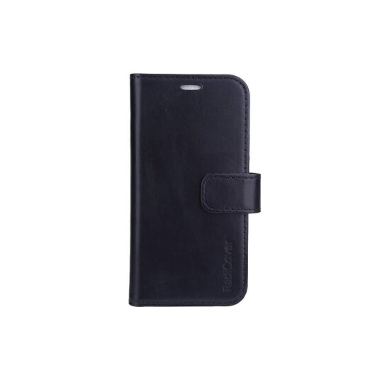 RADICOVER Strålebeskyttelse Mobilveske Skinn iPhone 13 Mini 2in1 magnetisk deksel Svart RFID