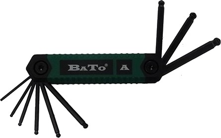 BATO Unbrakonøkkelsett knivmodell 5/64" - 1/4". 9 deler.