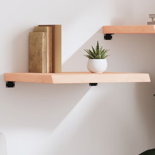 vidaXL Vegghylle 60x60x6 cm ubehandlet heltre eik
