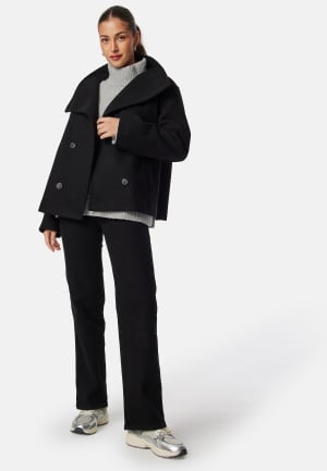 BUBBLEROOM Ava High Neck Short Coat Black 38 BUBBLEROOM Ava High Neck Short Coat Black 38