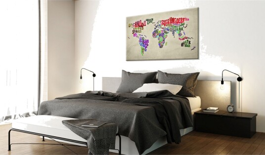 Tavla World Map: Tour EN 90x60