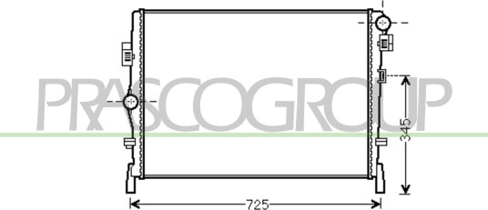 PRASCO DG815R001 Radiator motorkjøling PRASCO DG815R001 Radiator motorkjøling