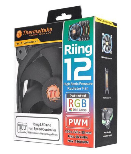 Thermaltake Riing 12 LED RGB Fan - kabinettvifte