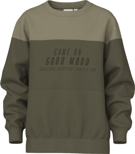 Name It Nkmvemil sweatshirt til barn, Olive Night (134/140) 134/140