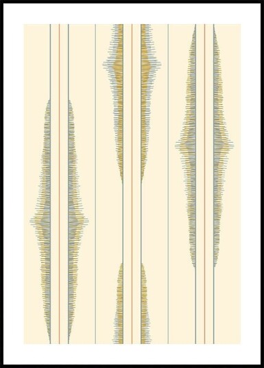 Boho ikat stripes cream and dusty blue pattern Plakat Plakat / 100x150cm Boho ikat stripes cream and dusty blue pattern Plakat Plakat / 100x150cm