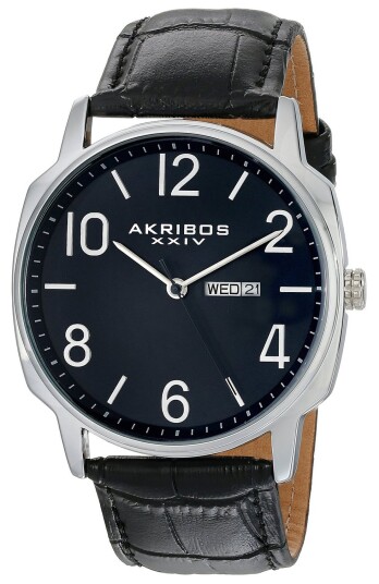 Akribos XXIV Herreklokke AK801BU Blå/Lær Ø43 mm Akribos XXIV Herreklokke AK801BU Blå/Lær Ø43 mm