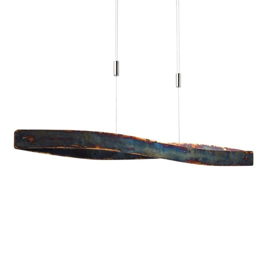 Lucande LED-pendellampe Lian med oksidert overflate