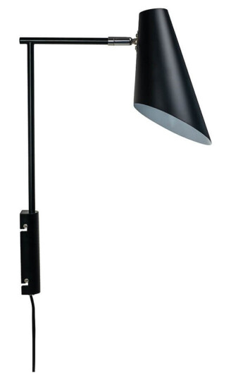 Dyberg Larsen Cale Vegglampe med Arm Sort
