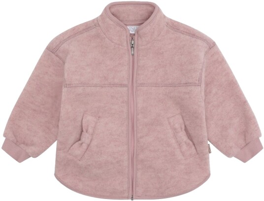 Hust & Claire Emi zip jakke i merinoull   heather (128)   128