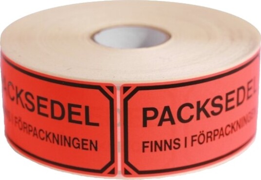 Advarselsetiketter Pakkseddel Tilgjengelig I Emballasjen
