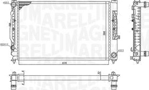 Radiator motorkjøling MAGNETI MARELLI 350213199900