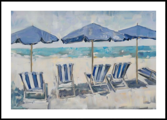 Beach Chairs Plakat / 50x70