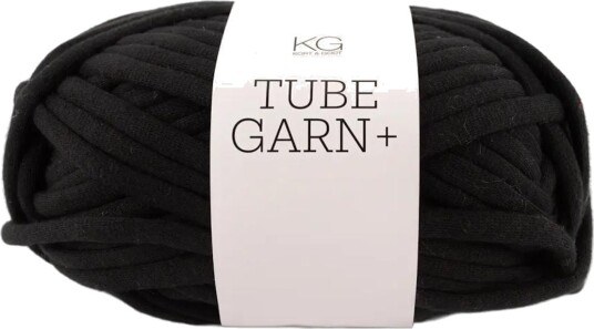 Kort og Godt Tubegarn+ 7mm Sort 7927, 120g