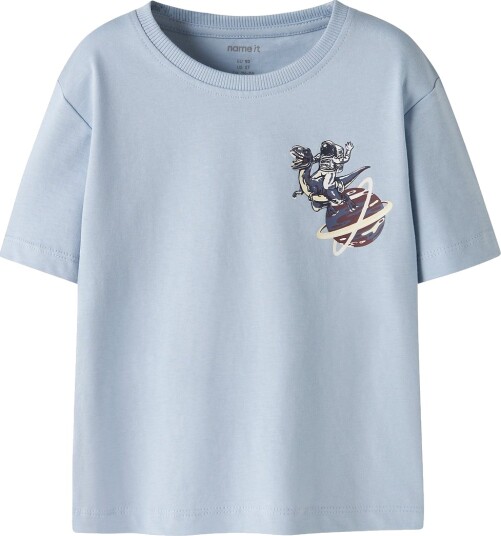 Name It T-skjorte - NmmVictor - Blue Tåke/Space Dino - Name It - 2 år (92) - T-skjorte - Lyseblå