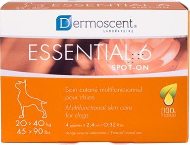 Dermoscent Essential6 spot on pipetter hund20-40kg 4x2,4 ml