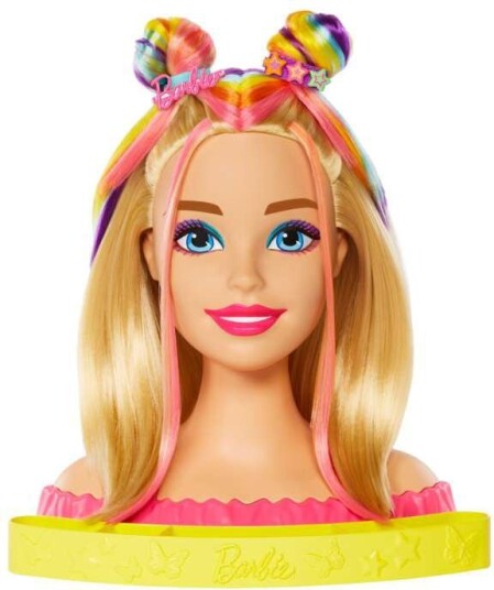 Barbie Deluxe Frisørhode 20+ Deler - Neon Rainbow