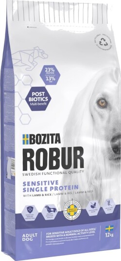 Bozita Robur Sensitive Single Protein Lam & Ris Sparepakke 2 X 12 kg Bozita Robur Sensitive Single Protein Lam & Ris Sparepakke 2 X 12 kg