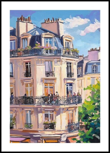 Paris Building Plakat Plakat / 100x150cm