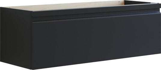 Dansani Inzo Integrert Servantskap 1 Skuff B60 120xh40xd44cm Svart Gummi / 120cm Dobbel