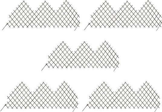vidaXL Espaliergjerder 5 stk 170x75 cm selje