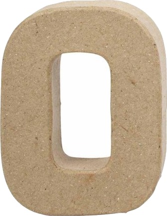 Bokstav O H: 10 cm B: 7,8 cm tykkelse 1,7 cm 1 stk.