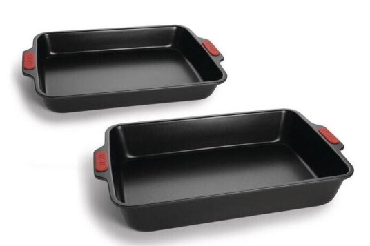 Woll - Bake It bakeform 7x27x44cm s/2 svart/rød Woll - Bake It bakeform 7x27x44cm s/2 svart/rød