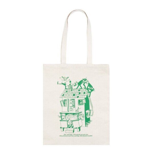 Nordicbuddies Pippi handlenett 385x42 cm Villa Villekulla beige