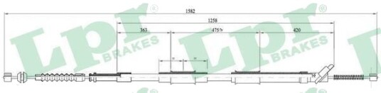 LPR C0874B Tautrekk håndbremse LPR C0874B Tautrekk håndbremse
