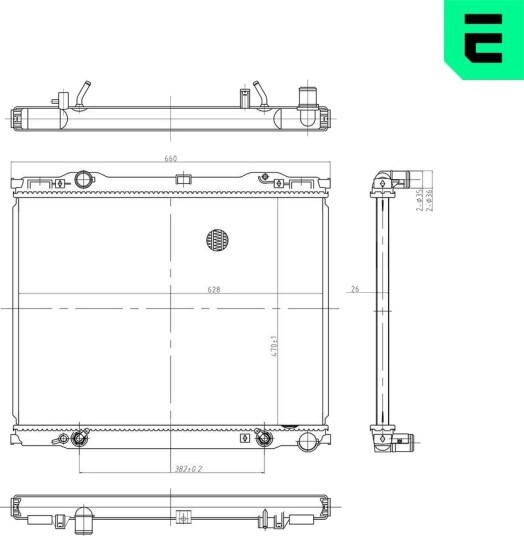 ERA 673438 Radiator motorkjøling