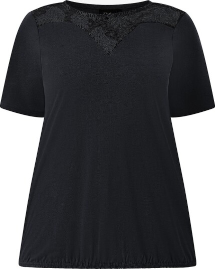 Zizzi Topp Molika S/S Blouse Svart
